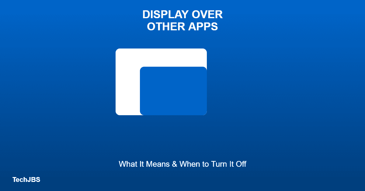 Illustration of overlapping windows representing the Android Display over other apps permission