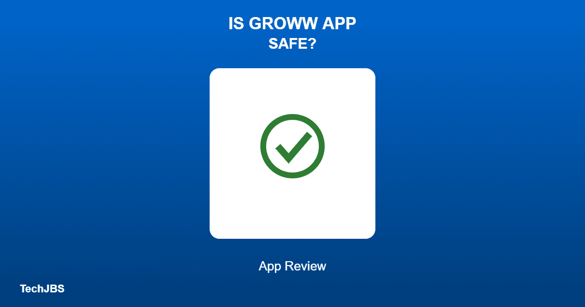 Checkmark shield icon representing the safety review of the Groww investment app