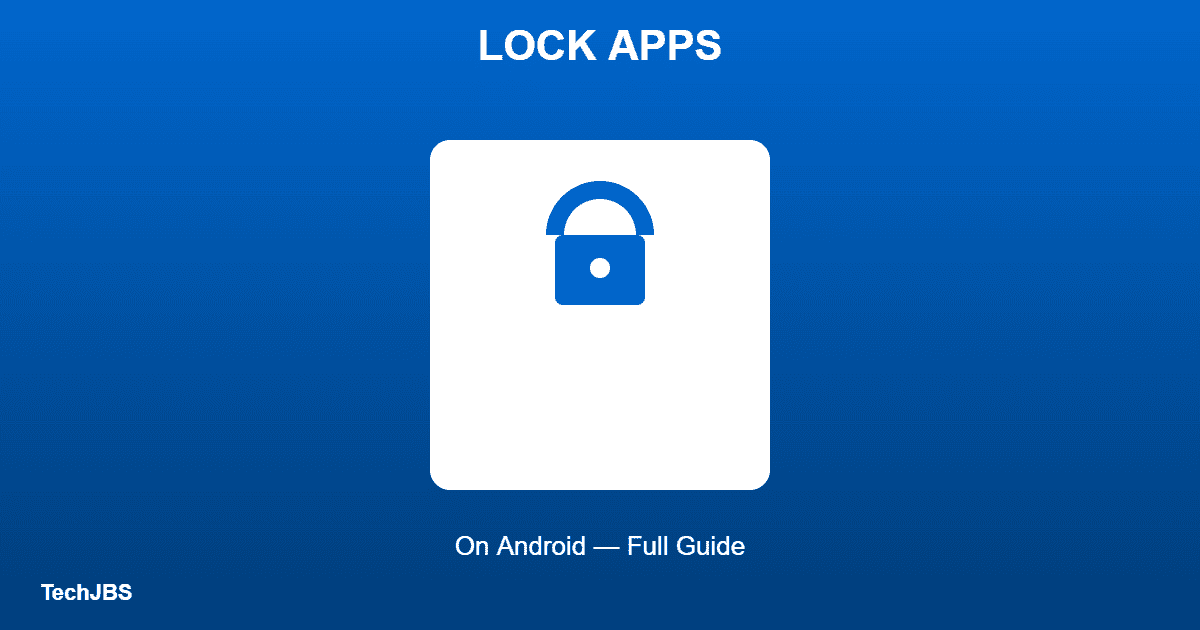Illustration of a padlock icon representing how to lock apps on an Android phone